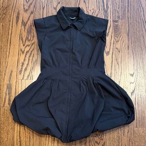 Little Black Dress- W/ Pickets and a bubble Hem! Sz M